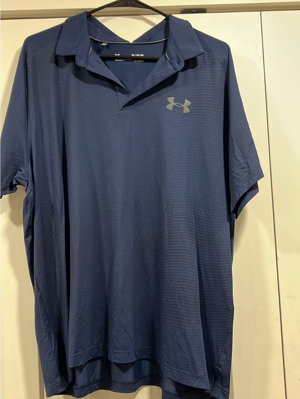 Under Armour Men's Navy Blue Polo with Chest Logo